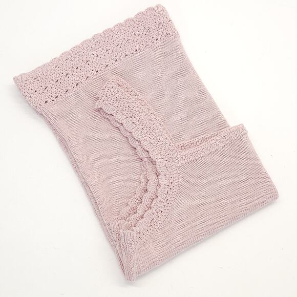 LOFT Knit Top S Dusty Pink Cami Crochet Ribbed Boho Preppy Resort Layer Beach - Picture 5 of 8